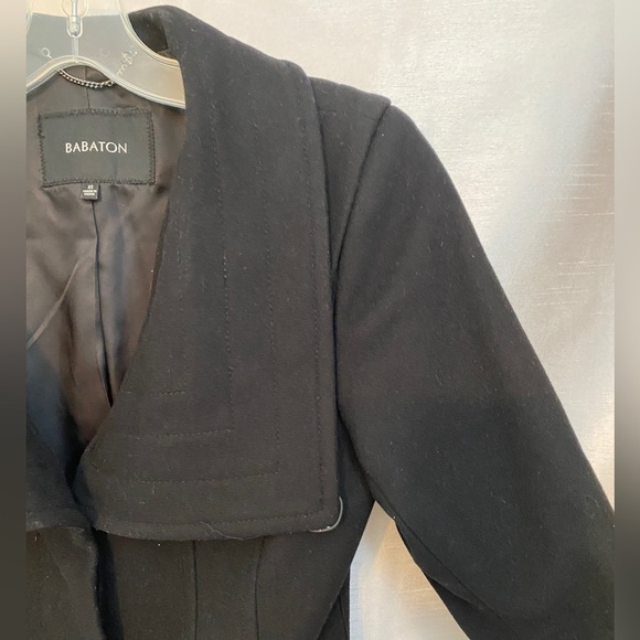 Babaton Wool  Blend Black Quincy Modern TrenchCoat Ladies XSM - Picture 5 of 16